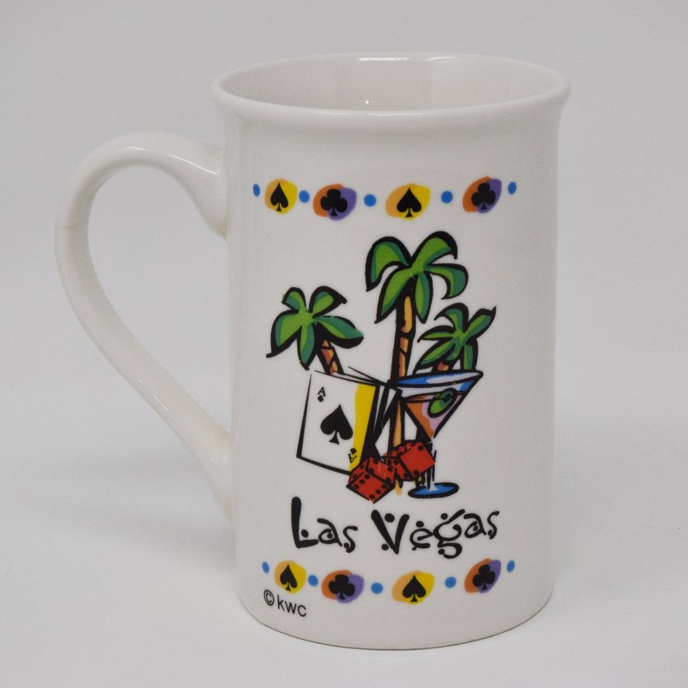 Las Vegas Cup KWC Dice Palm Trees Cards Martini